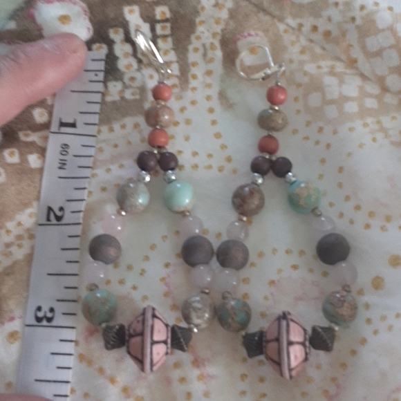 ❤ Artisan Made Jasper Gypsy earrings - Picture 5 of 6